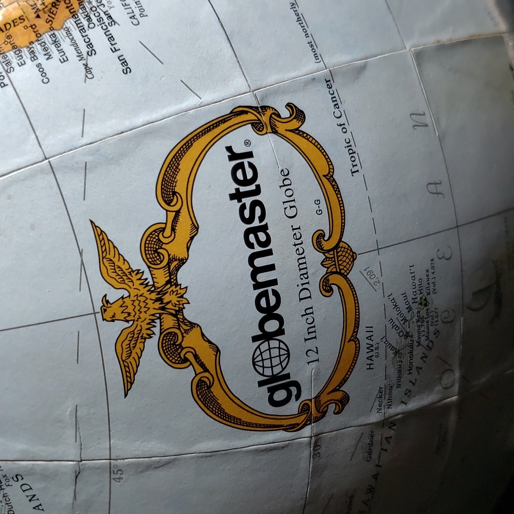 Globemaster. Globe. 12" diameter.